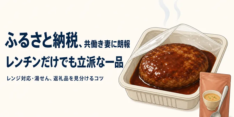 ふるさと納税「レンチンだけで一品」返礼品の見分け方｜レンジ対応・湯せん表記の違い