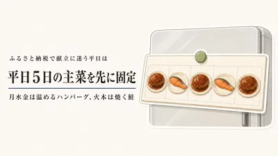 ふるさと納税の個包装ハンバーグと焼き魚用の鮭で回す平日5日｜共働きの固定献立